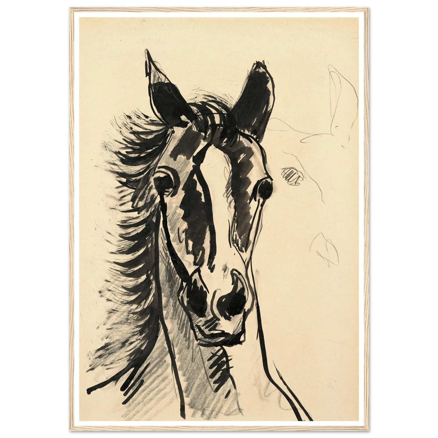 Tête de cheval (1930-35) Art Print | Francis Picabia - Framed Poster - 30x40 cm / 12x16″ - Black frame