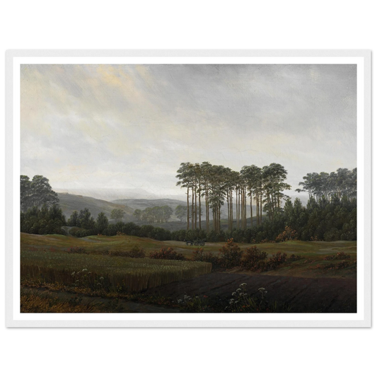 The Afternoon Art Print | Caspar David Friedrich - Framed Poster - 30x40 cm / 12x16″ - Black frame