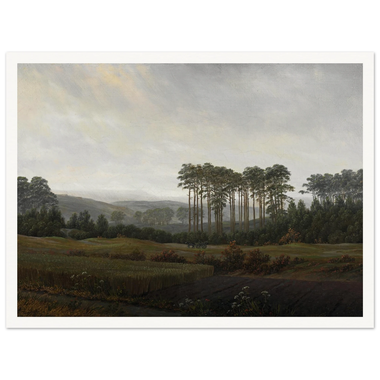 The Afternoon Art Print | Caspar David Friedrich - Framed Poster - 30x40 cm / 12x16″ - Black frame