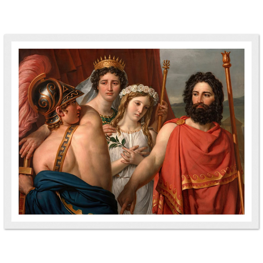 The Anger of Achilles (1819) Art Print | Jacques Louis David - Framed Poster - 30x40 cm / 12x16″ - Black frame