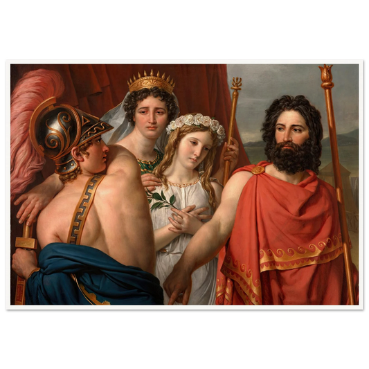 The Anger of Achilles (1819) Art Print | Jacques Louis David - Framed Poster - 30x40 cm / 12x16″ - Black frame