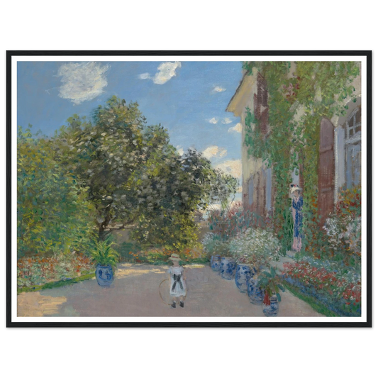 The Artist’s House at Argenteuil (1873) Art Print | Claude Monet - Framed Poster - 30x40 cm / 12x16″ - Black frame