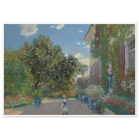 The Artist’s House at Argenteuil (1873) Art Print | Claude Monet - Framed Poster - 30x40 cm / 12x16″ - Black frame