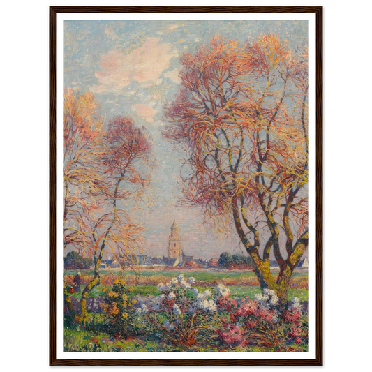 The Banks of the Loire, Basse Indre, 1917 Art Print | Ferdinand du Puigaudeau - Framed Poster - 30x40 cm / 12x16″ - Black frame