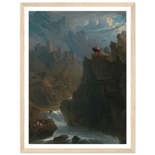 The Bard (ca. 1817) Art Print | John Martin - Framed Poster - 30x40 cm / 12x16″ - Black frame