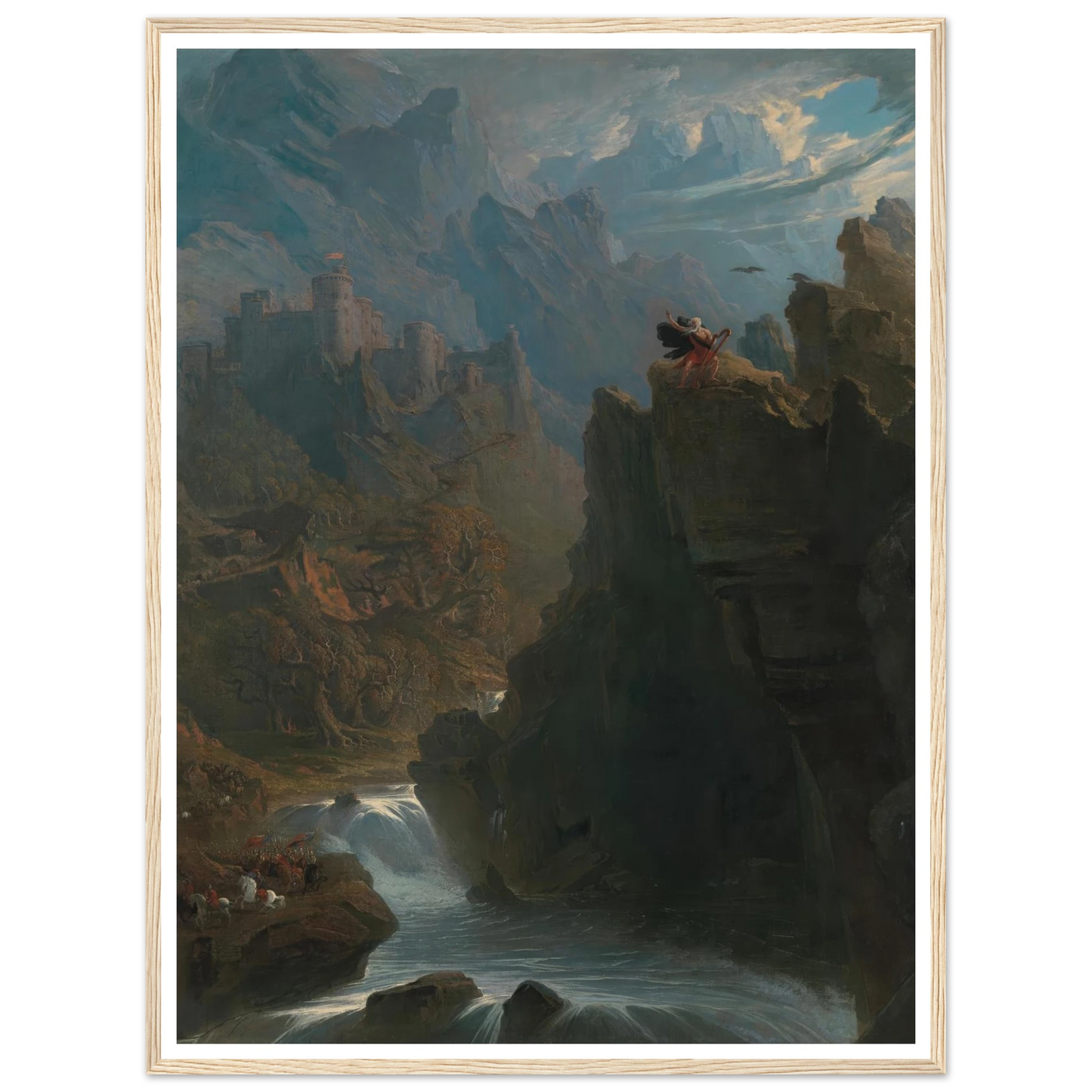 The Bard (ca. 1817) Art Print | John Martin - Framed Poster - 30x40 cm / 12x16″ - Black frame