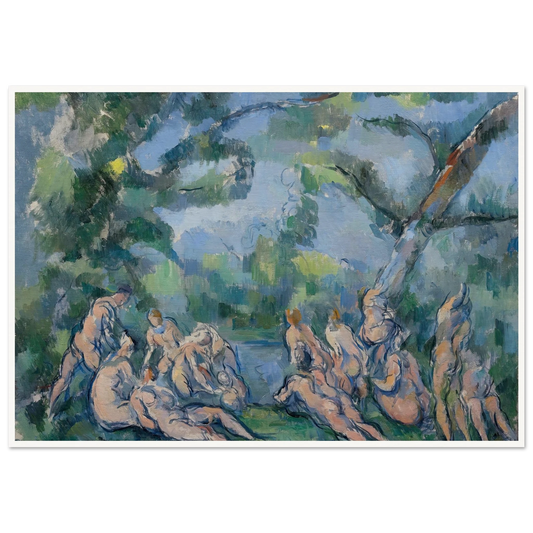 The Bathers (1899) Art Print | Paul Cezanne - Framed Poster - 30x40 cm / 12x16″ - Black frame