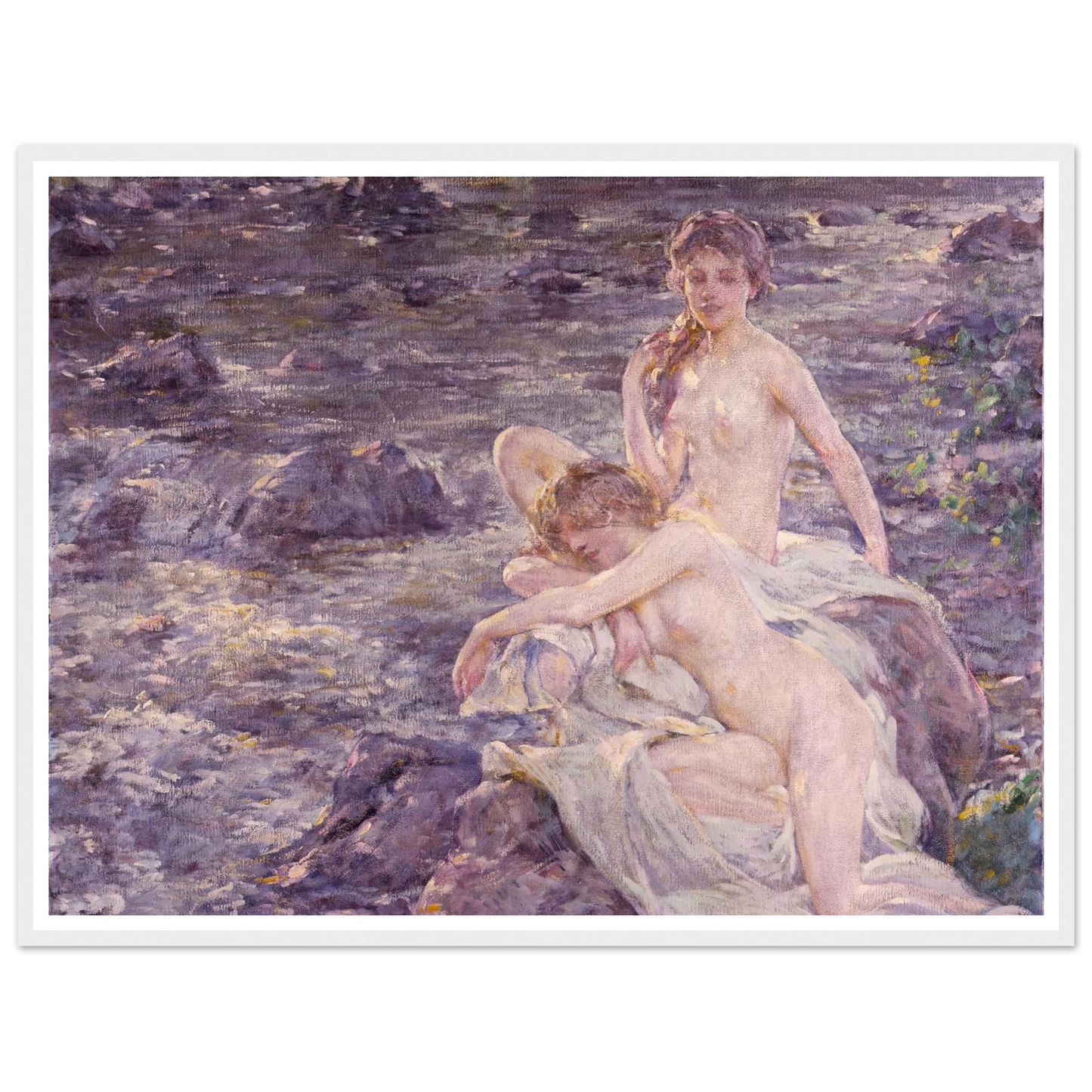 The Bathers Art Print | Robert Reid - Framed Poster - 30x40 cm / 12x16″ - Black frame