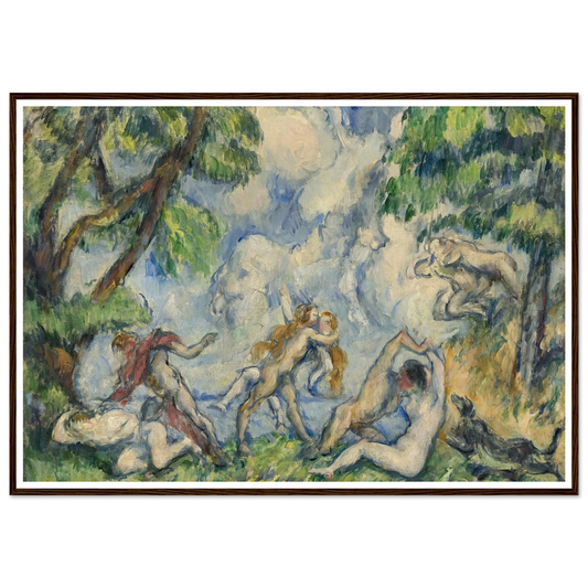 The Battle of Love (c. 1880) Art Print | Paul Cezanne - Framed Poster - 30x40 cm / 12x16″ - Black frame