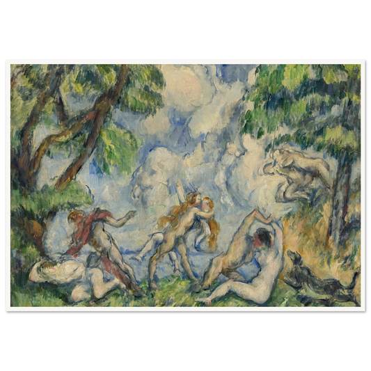 The Battle of Love (c. 1880) Art Print | Paul Cezanne - Framed Poster - 30x40 cm / 12x16″ - Black frame