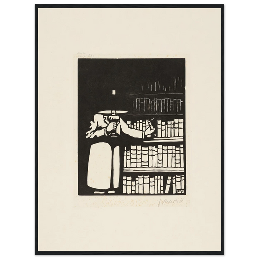 The Bibliophile (1911) Art Print | Felix Vallotton - Framed Poster - 30x40 cm / 12x16″ - Black frame