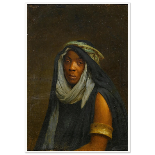 The black servant girl Art Print | Jean Leon Gerome - Framed Poster - 30x40 cm / 12x16″ - Black frame