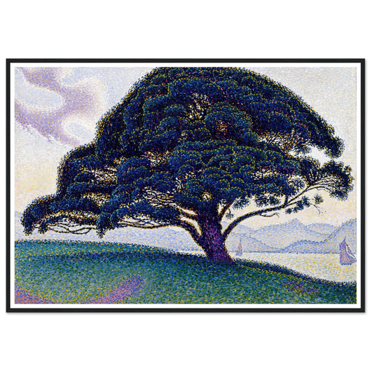 The Bonaventure Pine (1893) Art Print | Paul Signac - Framed Poster - 30x40 cm / 12x16″ - Black frame