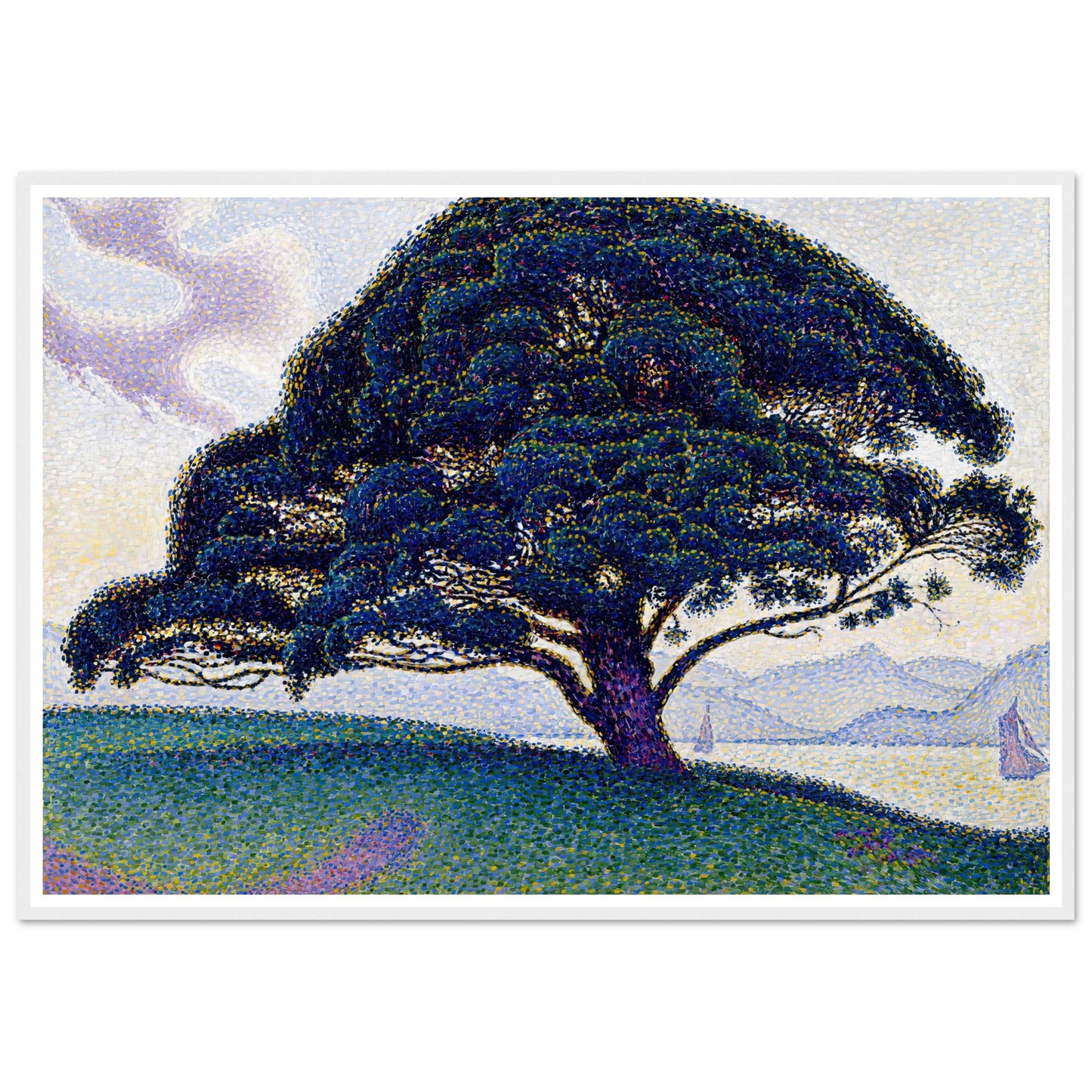 The Bonaventure Pine (1893) Art Print | Paul Signac - Framed Poster - 30x40 cm / 12x16″ - Black frame