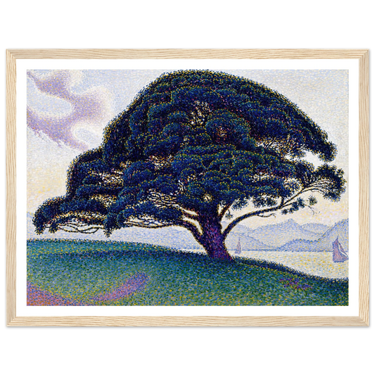 The Bonaventure Pine (1893) Art Print | Paul Signac - Framed Poster - 30x40 cm / 12x16″ - Black frame