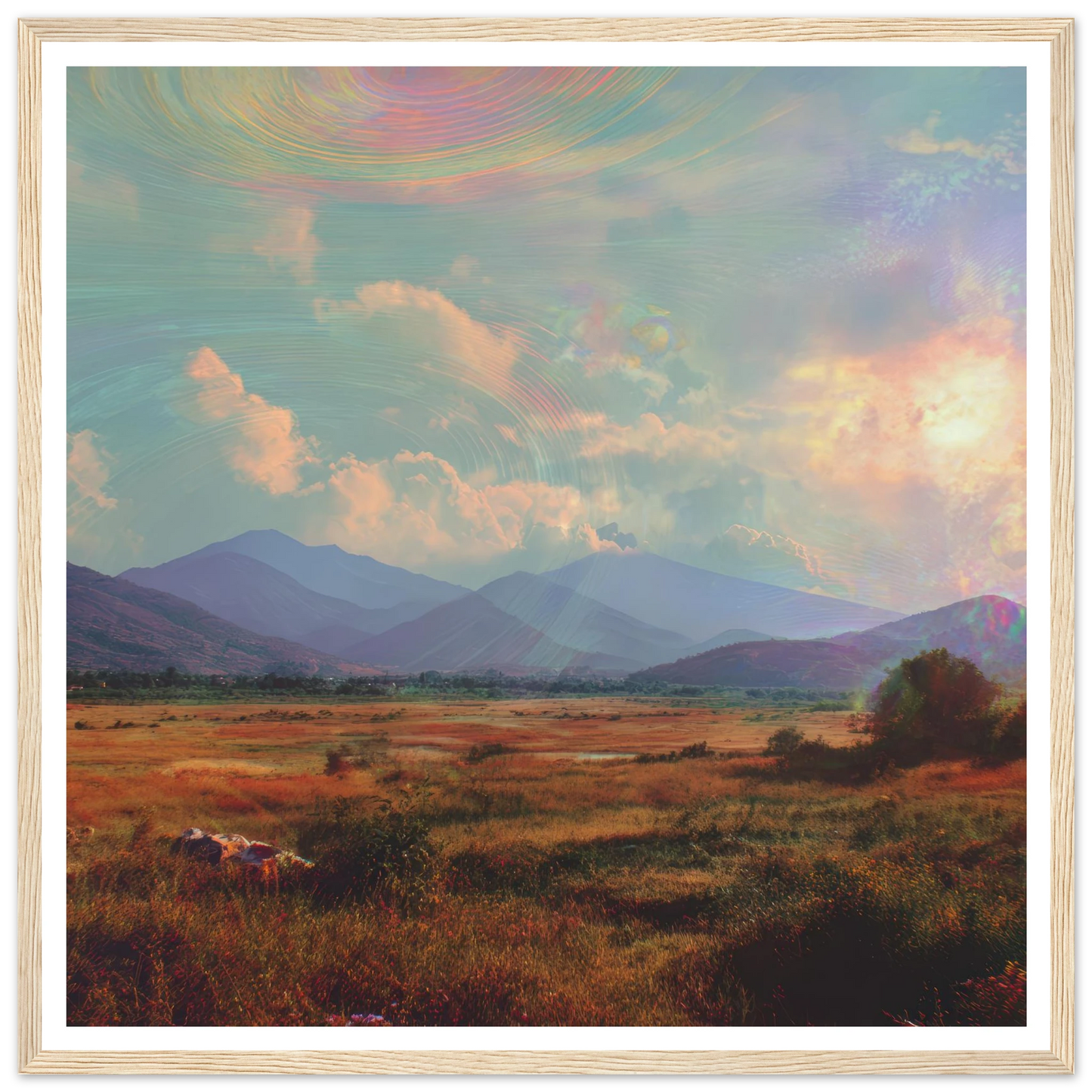 The Celestial Vista - Framed Poster - 30x30 cm / 12x12″ - Black frame