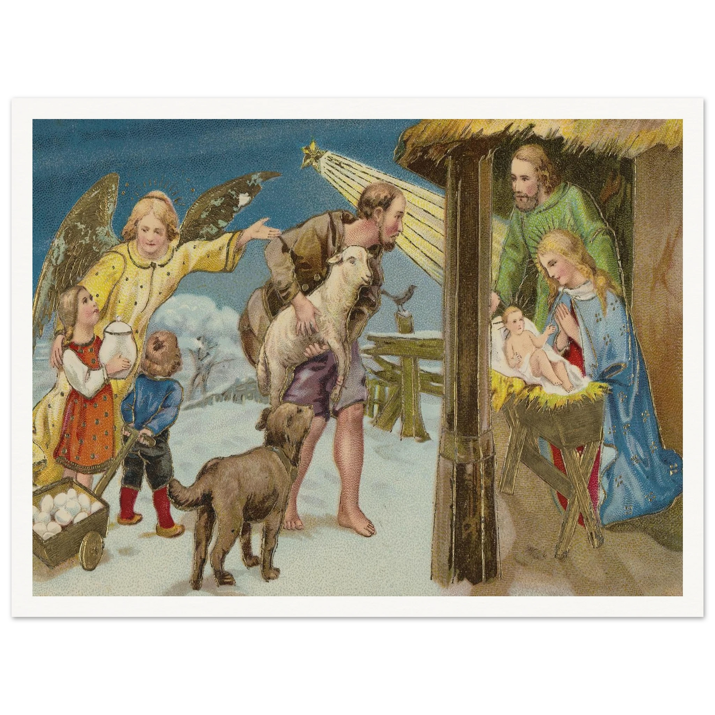 The Christmas Gospel - Framed Poster - 30x40 cm / 12x16″ - Black frame