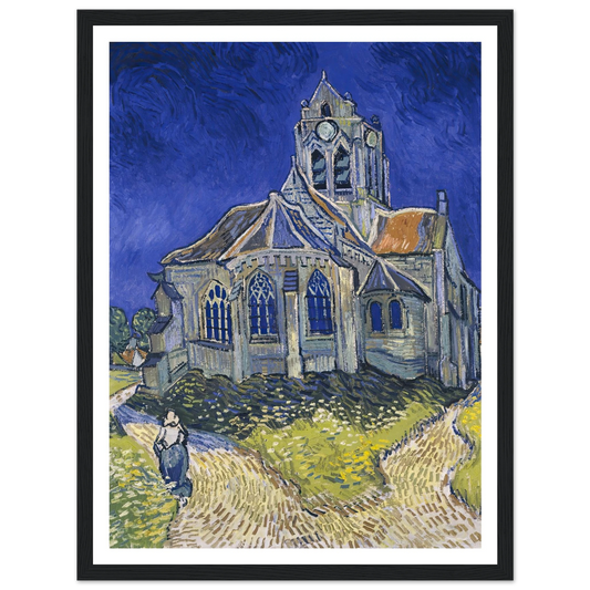 The Church in Auvers-sur-Oise, View from the Chevet (1890) Art Print | Vincent van Gogh - Framed Poster - 30x40 cm / 12x16″ - Black frame