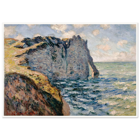 The Cliff of Aval, Etrétat (1885) Art Print | Claude Monet - Framed Poster - 30x40 cm / 12x16″ - Black frame