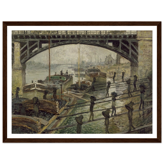 The Coalmen (circa 1875) Art Print | Claude Monet - Framed Poster - 30x40 cm / 12x16″ - Black frame