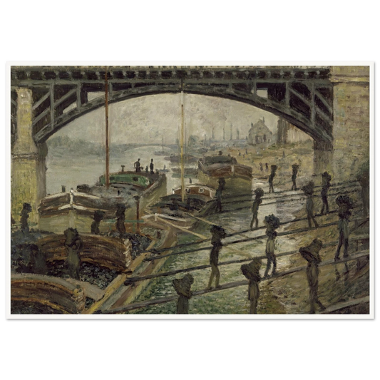 The Coalmen (circa 1875) Art Print | Claude Monet - Framed Poster - 30x40 cm / 12x16″ - Black frame