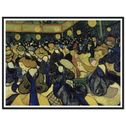 The Dance Hall In Arles (1888) Art Print | Vincent van Gogh - Framed Poster - 30x40 cm / 12x16″ - Black frame