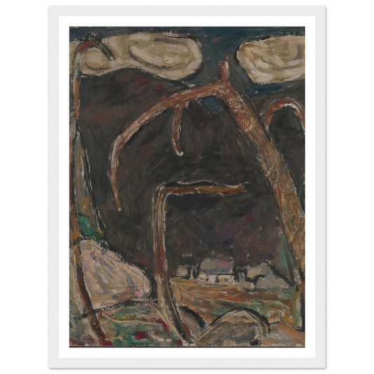 The Dark Mountain, No. 1 (1909) Art Print | Marsden Hartley - Framed Poster - 30x40 cm / 12x16″ - Black frame