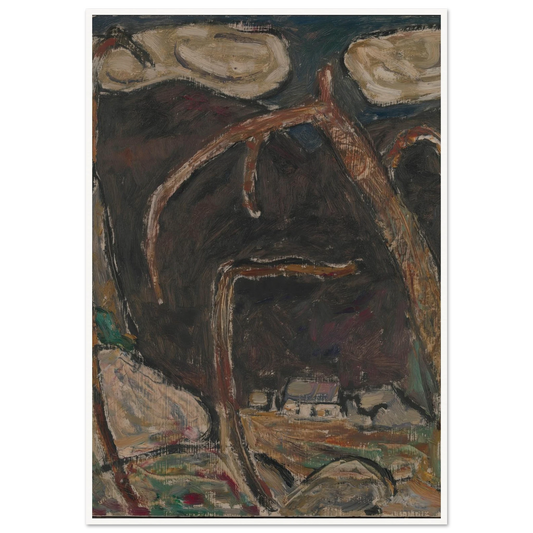 The Dark Mountain, No. 1 (1909) Art Print | Marsden Hartley - Framed Poster - 30x40 cm / 12x16″ - Black frame