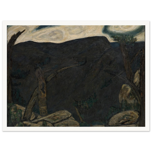 The Dark Mountain, No. 2 (1909) Art Print | Marsden Hartley - Framed Poster - 30x40 cm / 12x16″ - Black frame