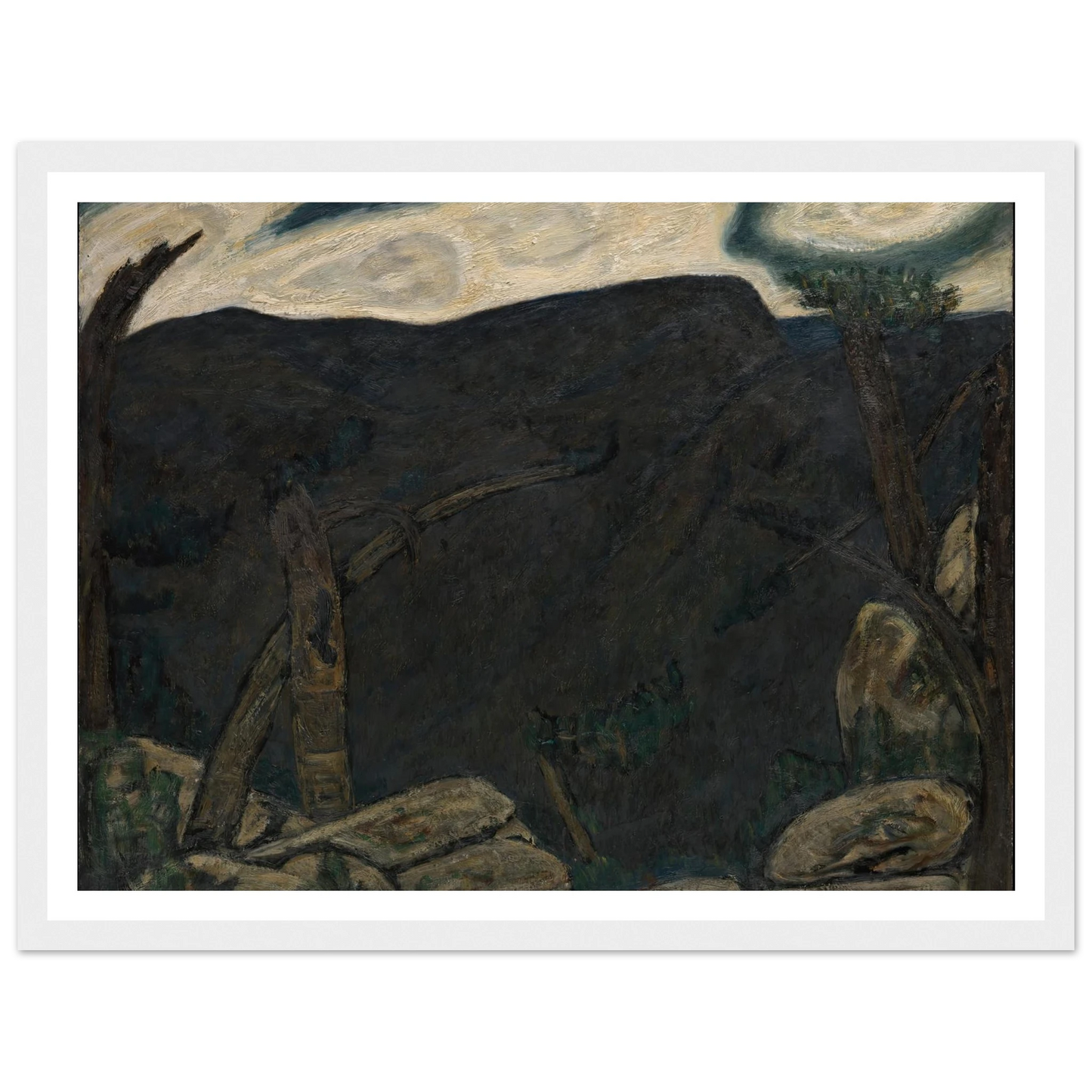 The Dark Mountain, No. 2 (1909) Art Print | Marsden Hartley - Framed Poster - 30x40 cm / 12x16″ - Black frame
