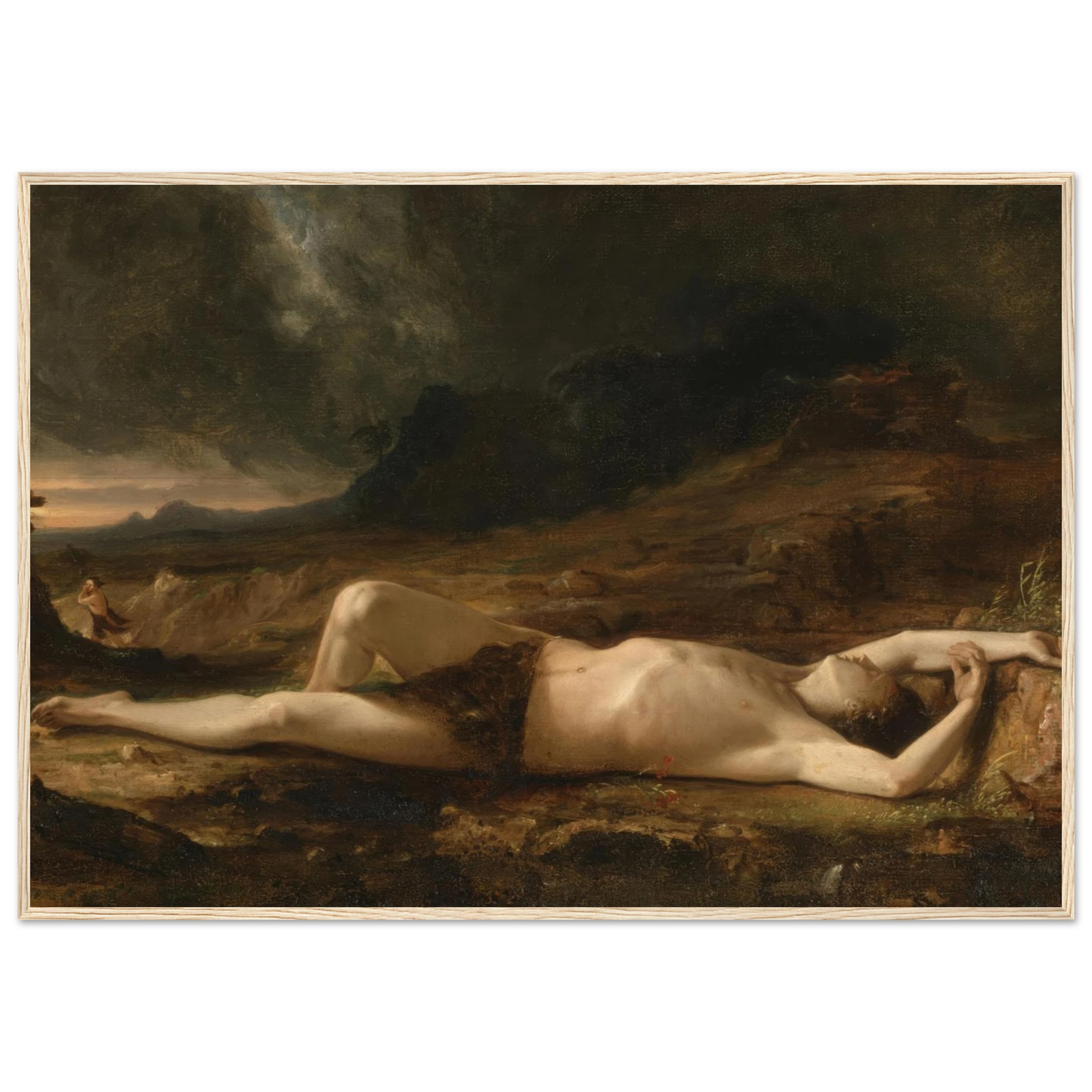 The Dead Abel (1832) Art Print | Thomas Cole - Framed Poster - 30x40 cm / 12x16″ - Black frame