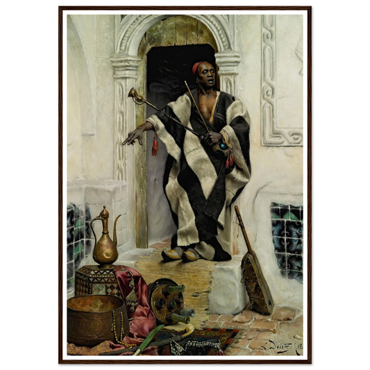 The Della’l, Cairo (1883) Art Print | Ludwig Deutsch - Framed Poster - 30x40 cm / 12x16″ - Black frame