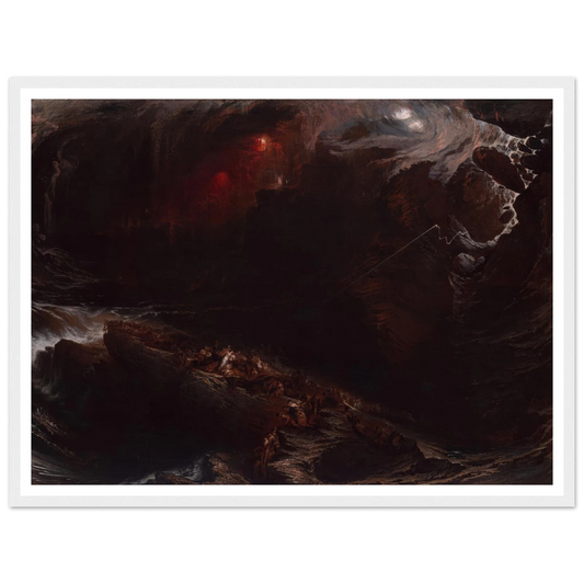 The Deluge (1834) Art Print | John Martin - Framed Poster - 30x40 cm / 12x16″ - Black frame