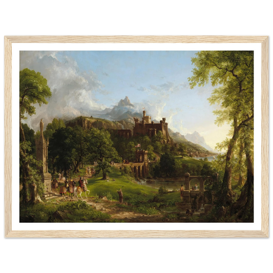 The Departure (1837) Art Print | Thomas Cole - Framed Poster - 30x40 cm / 12x16″ - Black frame