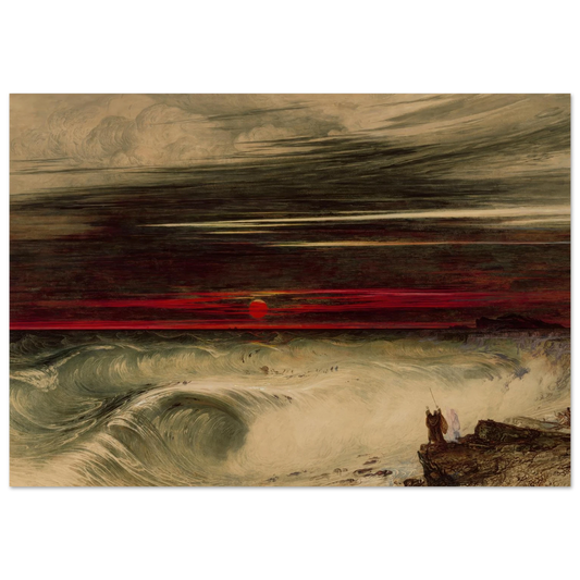 The Destruction of Pharaoh’s Host (1836) Art Print | John Martin - Framed Poster - 30x40 cm / 12x16″ - Black frame