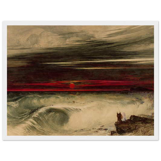 The Destruction of Pharaoh’s Host (1836) Art Print | John Martin - Framed Poster - 30x40 cm / 12x16″ - Black frame