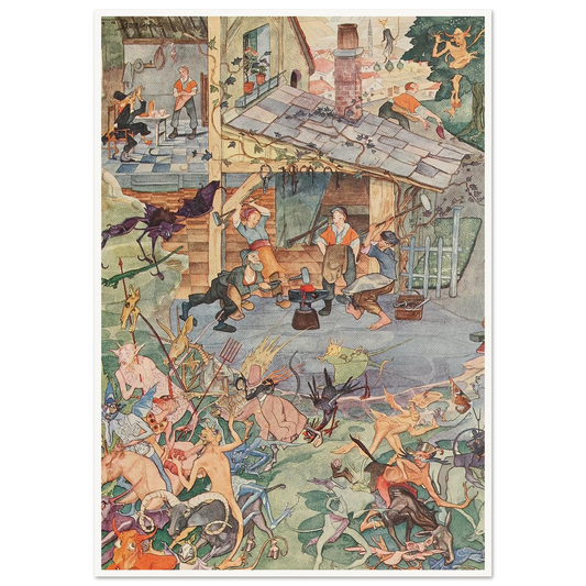 The Devil beaten Three Times - Framed Poster - 30x40 cm / 12x16″ - Black frame