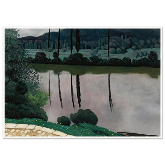 The Dordogne In Vitrac (1925) Art Print | Felix Vallotton - Framed Poster - 30x40 cm / 12x16″ - Black frame