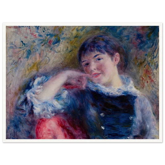 The Dreamer (1879) Art Print | Pierre Auguste Renoir - Framed Poster - 30x40 cm / 12x16″ - Black frame