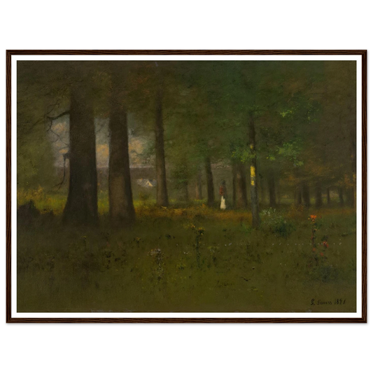 The Edge of the Forest (1891) Art Print | George Inness - Framed Poster - 30x40 cm / 12x16″ - Black frame