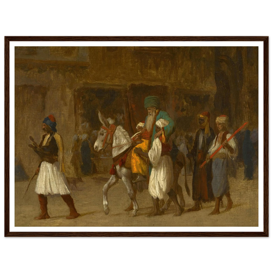 The Elders’ Procession Art Print | Jean Leon Gerome - Framed Poster - 30x40 cm / 12x16″ - Black frame