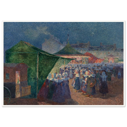 The Fair Festival Art Print | Ferdinand du Puigaudeau - Framed Poster - 30x40 cm / 12x16″ - Black frame