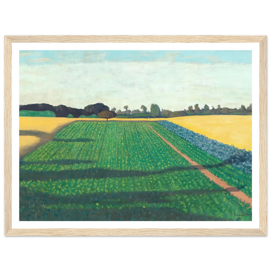 The Fields, Plateau Of Red Cross (1914) Art Print | Felix Vallotton - Framed Poster - 30x40 cm / 12x16″ - Black frame
