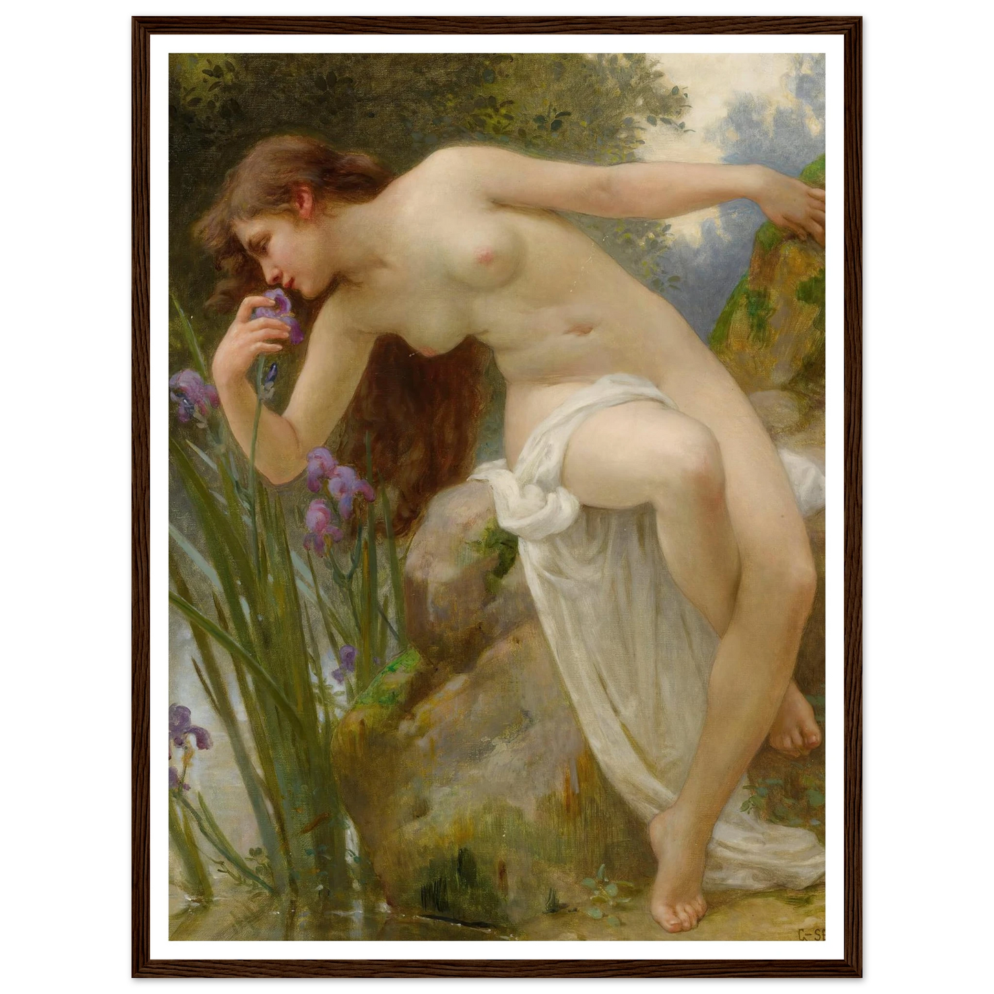 The Fragrant Iris Art Print | Guillaume Seignac - Framed Poster - 30x40 cm / 12x16″ - Black frame