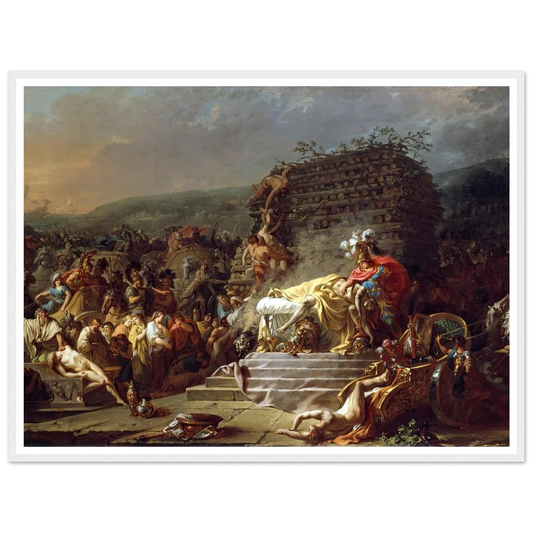The Funeral of Patroclus (1778) Art Print | Jacques Louis David - Framed Poster - 30x40 cm / 12x16″ - Black frame