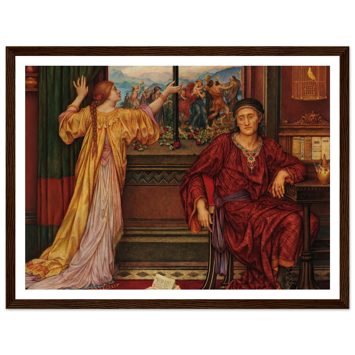 The Gilded Cage (1919) Art Print | Evelyn de Morgan - Framed Poster - 30x40 cm / 12x16″ - Black frame