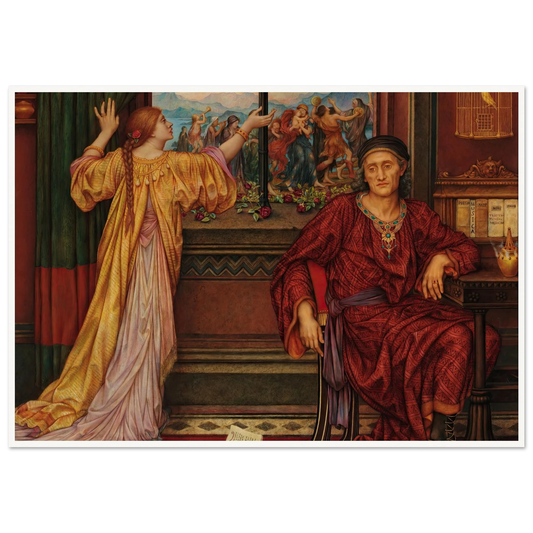 The Gilded Cage (1919) Art Print | Evelyn de Morgan - Framed Poster - 30x40 cm / 12x16″ - Black frame