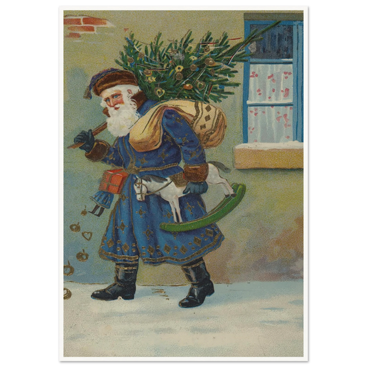 The Gnome's Festive Burden - Framed Poster - 30x40 cm / 12x16″ - Black frame