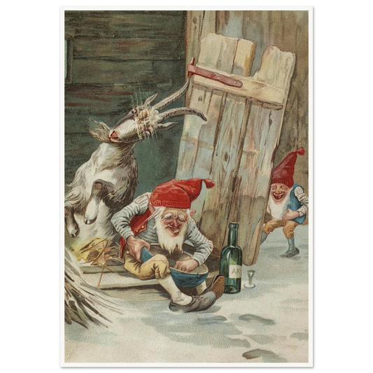 The Gnomes' Goofy Prank - Framed Poster - 30x40 cm / 12x16″ - Black frame