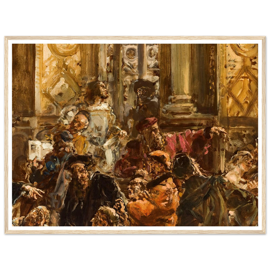 The Golden Age in Literature in the 16th c., from the series “History of Civilization in Poland” (1888) Art Print | Jan Matejko - Framed Poster - 30x40 cm / 12x16″ - Black frame